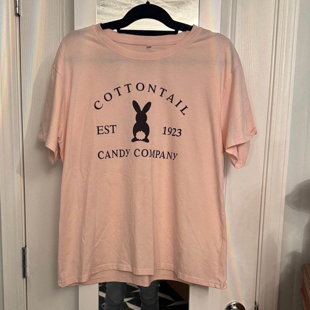 Pink Cottontail Easter Graphic T-Shirt